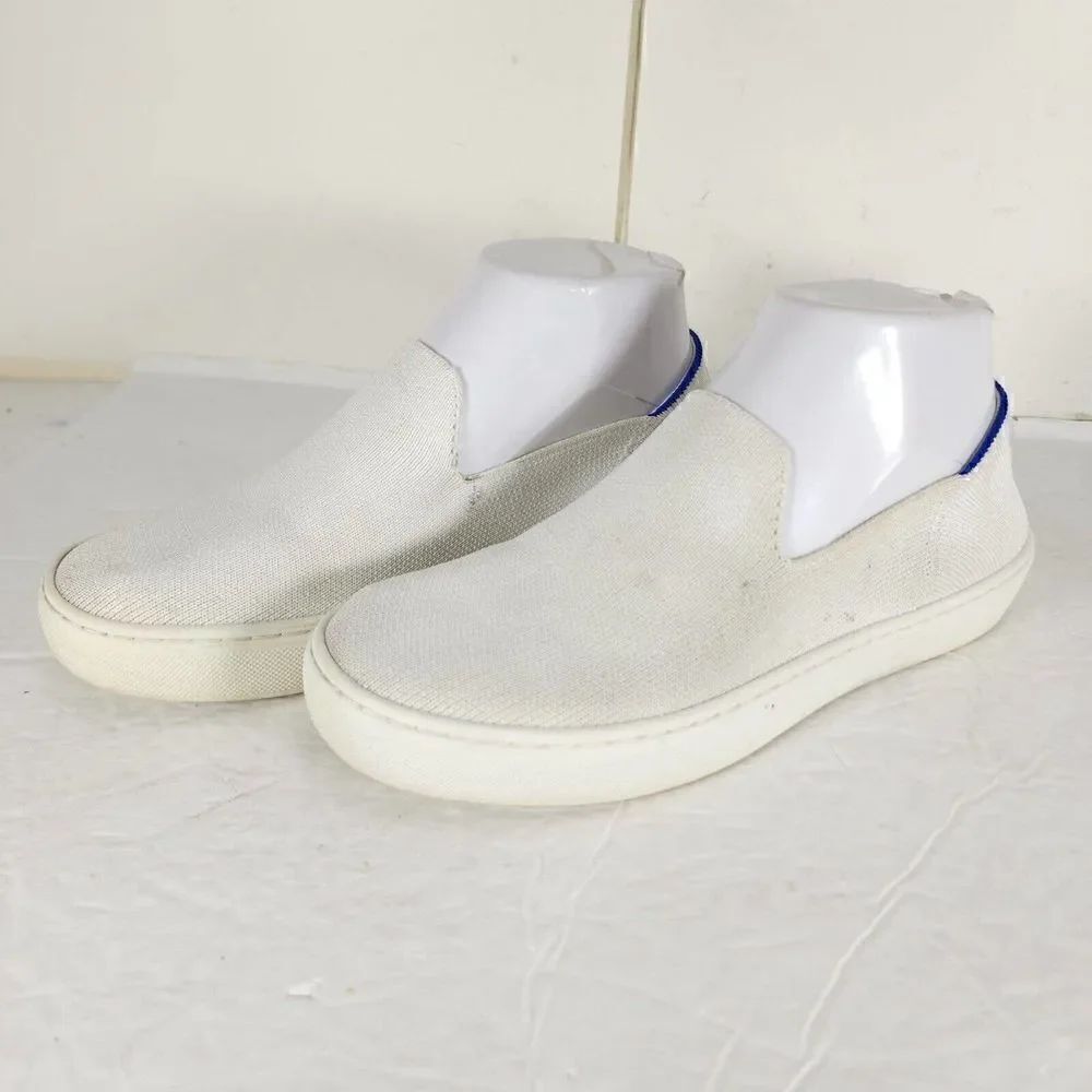 ROTHY'S Women's The Original Slip On US6 Knit White Flat Comfort Sneaker Shoes
